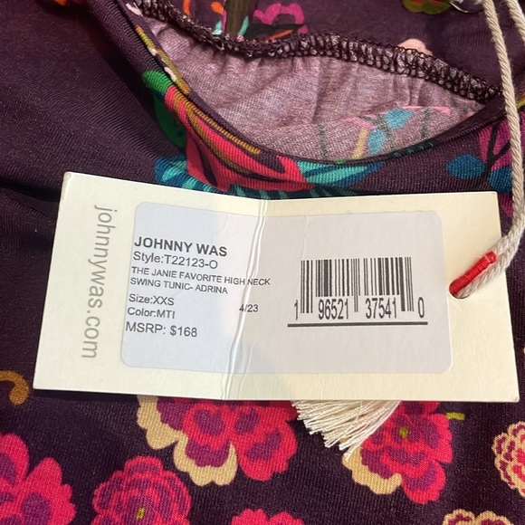 Johnny Was The Janie Favorite Floral Swing Tunic Top Boho Chic Oversized XXS - Picture 8 of 10